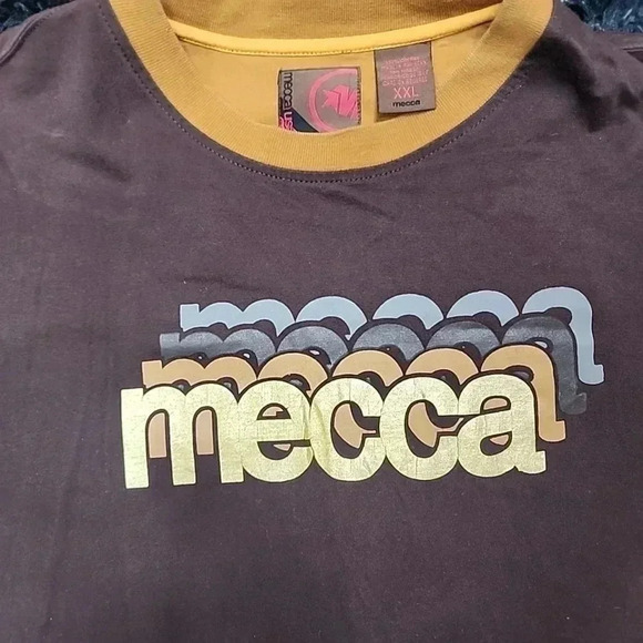 Mecca Vintage 90s Y2k Hip-hop 3D Letter Tee- Shirt. Size XXL - Picture 4 of 9